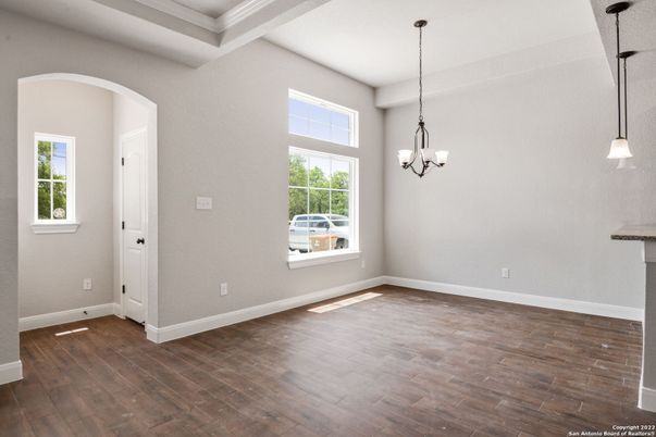 Chandelier, Empty room, Interior, Pendant Lights, Wood Texture Flooring