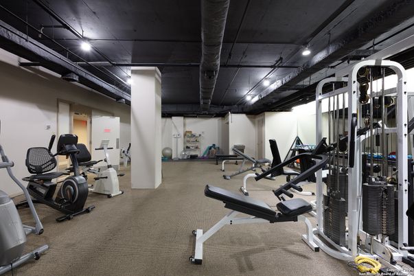 Fitness Equipment, Gym, Interior, Recessed Lighting