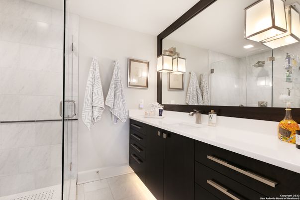 Bathroom, Glass Shower, Interior, Marble Walls