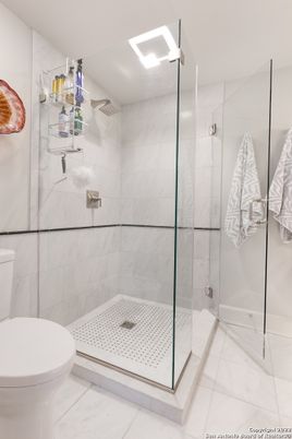 Bathroom, Glass Shower, Interior, Marble Walls