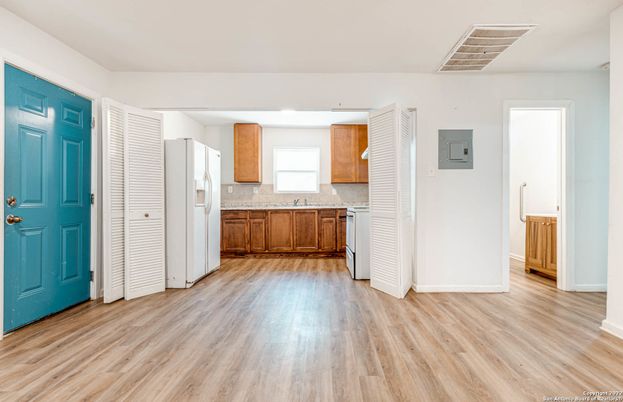 Interior, Kitchen, Wood Texture Flooring