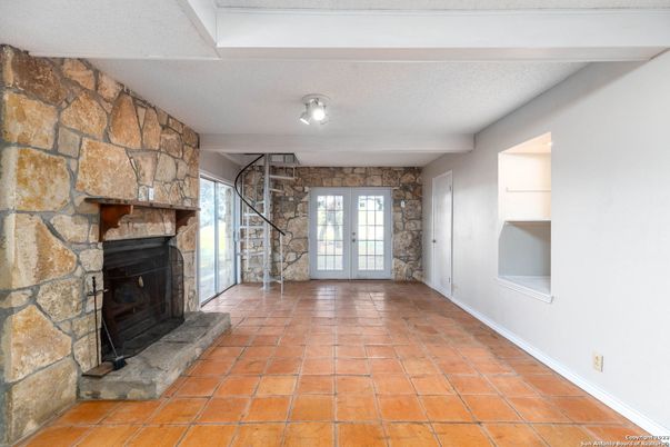 Fireplace, Interior, Stone Walls