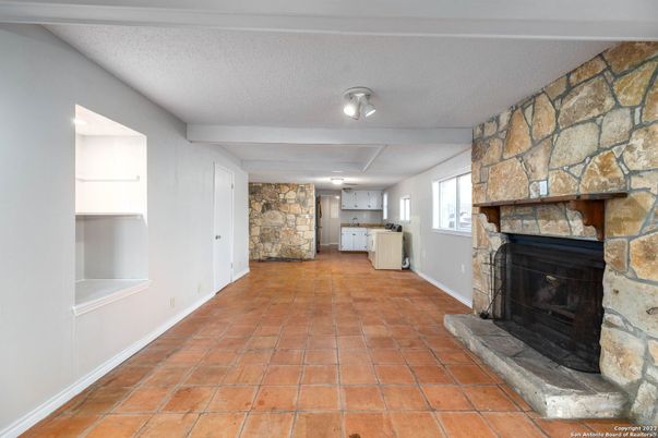Fireplace, Interior, Stone Walls