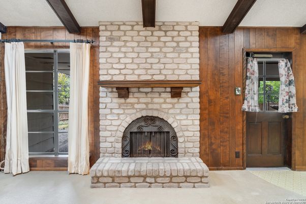 Fireplace, Interior, Wooden Walls