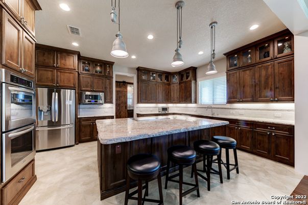 Interior, Kitchen, Pendant Lights, Recessed Lighting, Stainless Steel Appliances