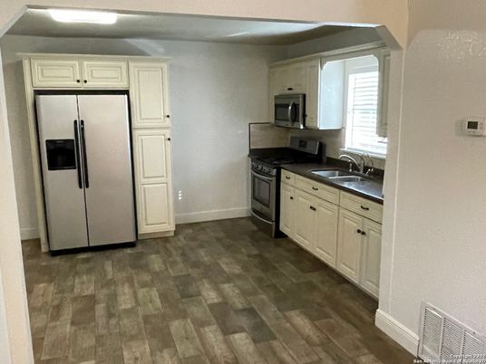 Interior, Kitchen, Wood Texture Flooring