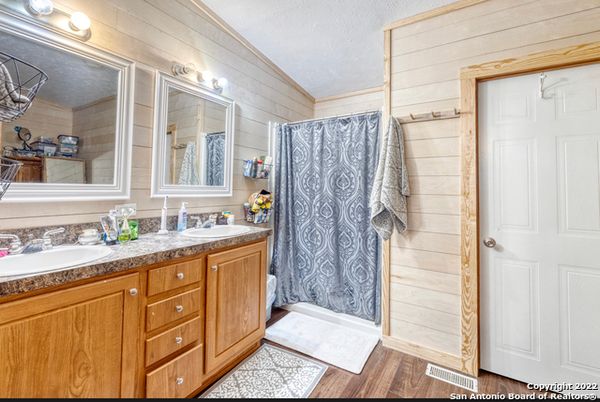 Bathroom, Dual Sink Vanities, Interior, Wood Texture Flooring