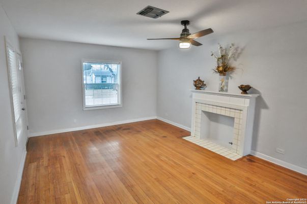Empty room, Fireplace, Interior, Wood Texture Flooring