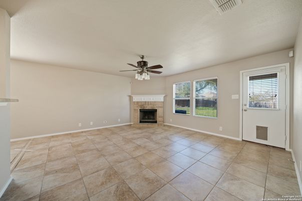 Empty room, Fireplace, Interior