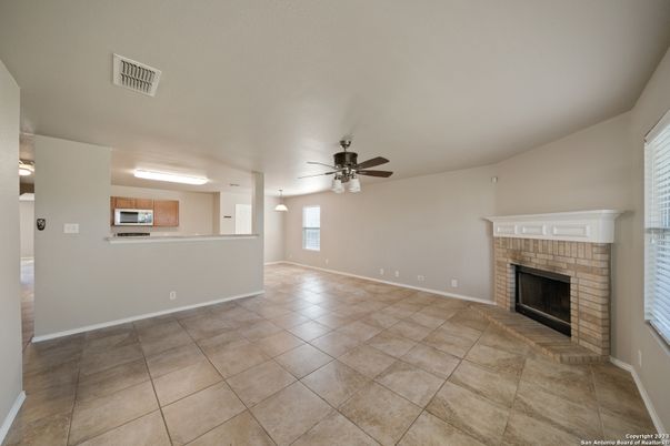 Empty room, Fireplace, Interior
