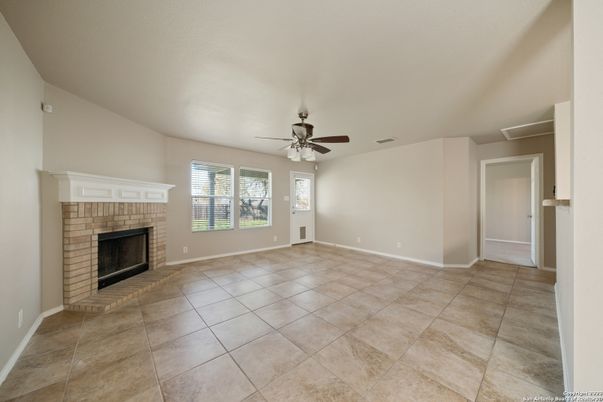 Empty room, Fireplace, Interior