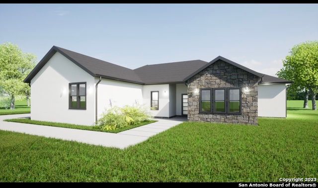 Backyard, Exterior, Facade, Ranch