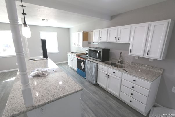 Interior, Kitchen, Wood Texture Flooring
