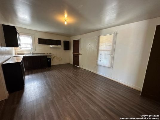 Empty room, Interior, Kitchen, Wood Texture Flooring