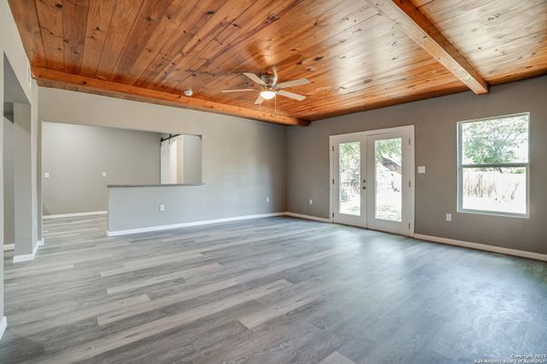 Empty room, Interior, Wooden Beams, Wooden Ceilings, Wood Texture Flooring