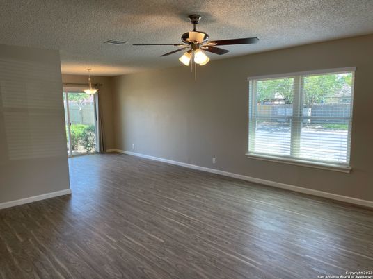 Empty room, Interior, Pendant Lights, Wood Texture Flooring