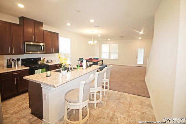 Chandelier, Interior, Kitchen, Recessed Lighting