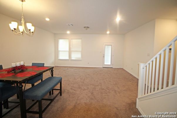 Chandelier, Dining room, Interior, Recessed Lighting