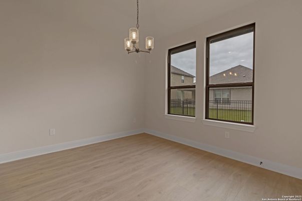 Empty room, Interior, Pendant Lights, Wood Texture Flooring