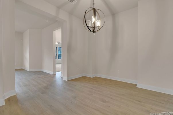 Empty room, Interior, Pendant Lights, Wood Texture Flooring