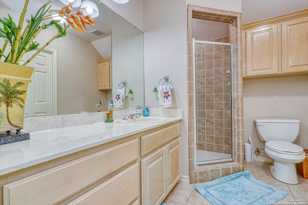 Bathroom, Dual Sink Vanities, Glass Shower, Interior