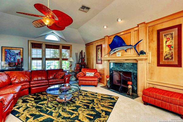 Fireplace, Interior, Living room, Recessed Lighting