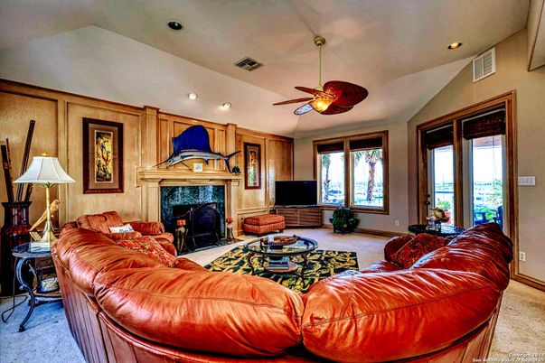 Fireplace, Interior, Living room, Recessed Lighting