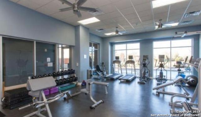 Fitness Equipment, Gym, Interior, Recessed Lighting