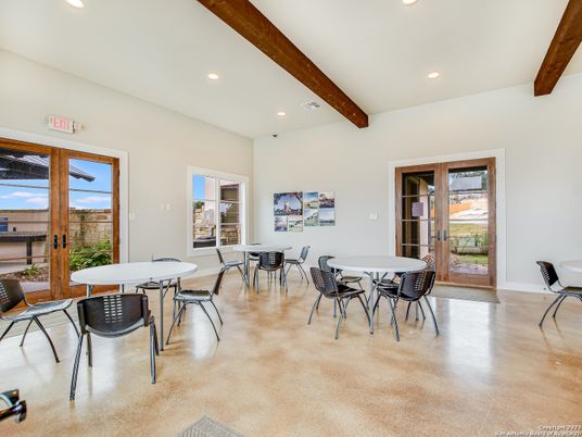 Dining room, Interior, Recessed Lighting, Wooden Beams