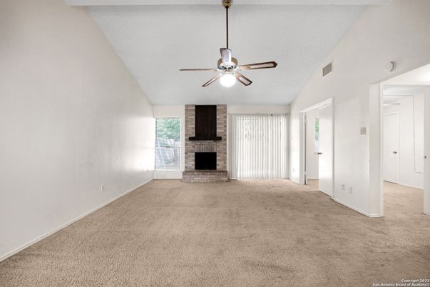 Empty room, Fireplace, Interior