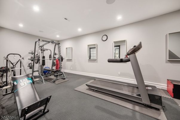 Fitness Equipment, Gym, Interior, Recessed Lighting