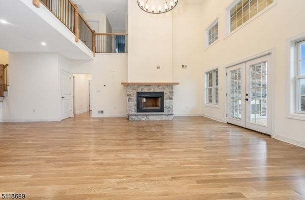 Fireplace, Interior, Recessed Lighting, Wood Texture Flooring