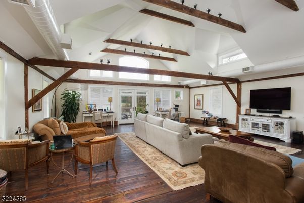 Fireplace, Interior, Living room, Wooden Beams, Wood Texture Flooring