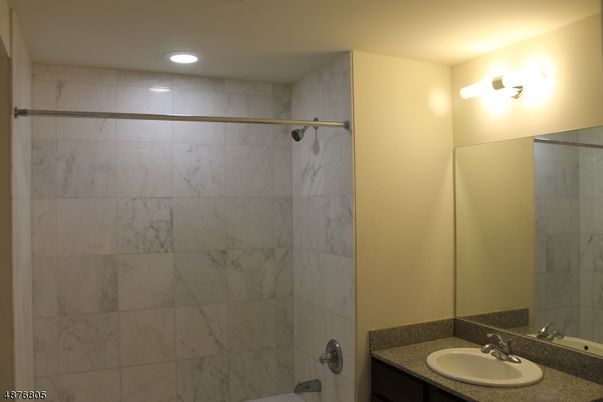 Bathroom, Interior, Marble Walls, Recessed Lighting