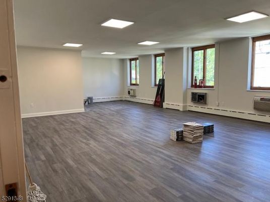 Empty room, Fireplace, Interior, Recessed Lighting, Wood Texture Flooring
