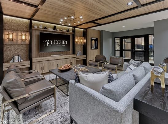 Interior, Living room, Recessed Lighting, Wooden Ceilings