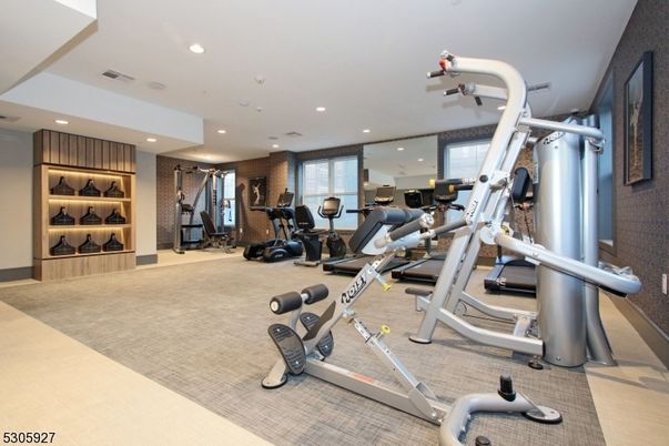 Fitness Equipment, Gym, Interior, Recessed Lighting