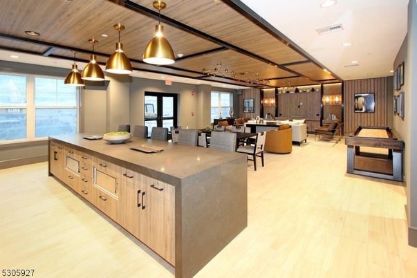 Dining room, Interior, Kitchen, Living room, Pendant Lights, Recessed Lighting, Wooden Beams, Wooden Ceilings, Wood Texture Flooring
