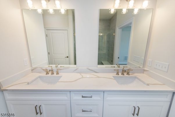 Bathroom, Dual Sink Vanities, Glass Shower, Interior