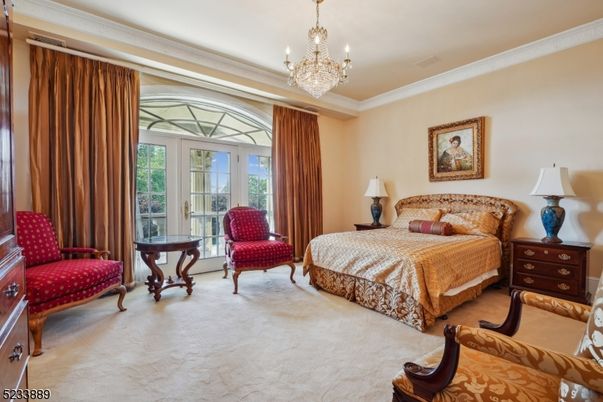 Bedroom, Chandelier, Interior