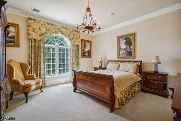 Bedroom, Chandelier, Interior