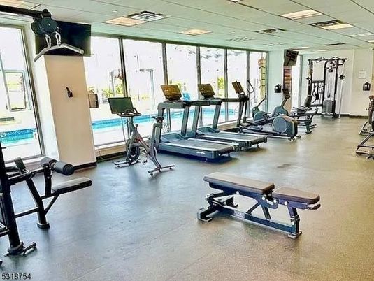 Fitness Equipment, Gym, Interior, Recessed Lighting