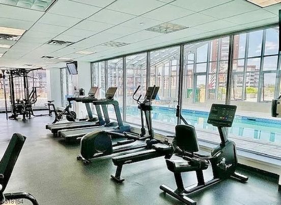 Fitness Equipment, Gym, Interior, Recessed Lighting