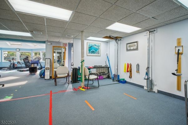 Fitness Equipment, Gym, Interior, Recessed Lighting