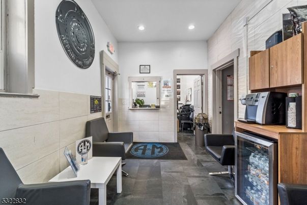 Interior, Living room, Recessed Lighting, Stone Walls