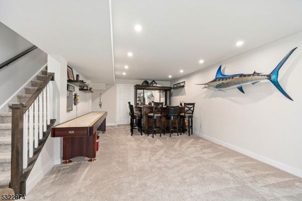 Billiard Table, Game Room, Interior, Recessed Lighting