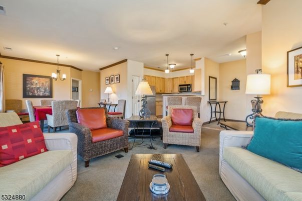 Dining room, Interior, Kitchen, Living room, Pendant Lights, Stainless Steel Appliances
