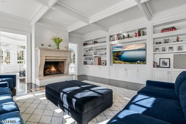 Fireplace, Interior, Living room, Recessed Lighting