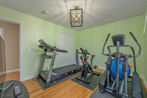 Fitness Equipment, Interior, Wood Texture Flooring
