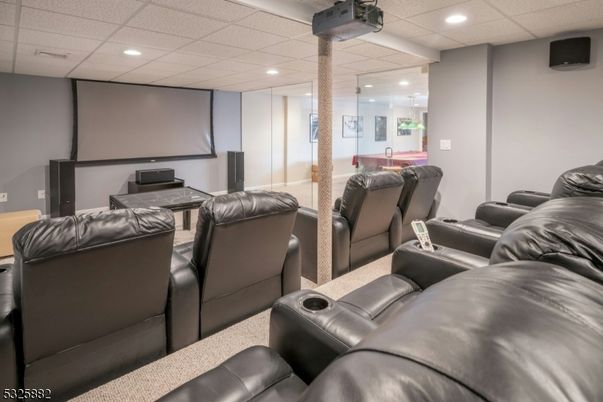Home Theatre Room, Interior, Projection Screen, Recessed Lighting, Theatre Room